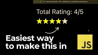 The Easiest way to make star rating system in html css Javascript