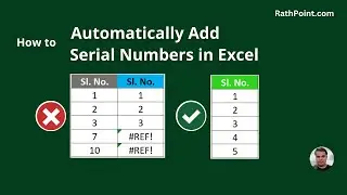 How to Automatically Add Serial Numbers in Excel