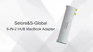 Selore&S-Global USB-C HUB 6-in-2 Multiport MacBook USB Adapter