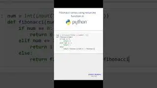 Fibonacci series using recursive function in Python