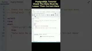 SQL query Prevent input Date must be less than today current date #postgresql