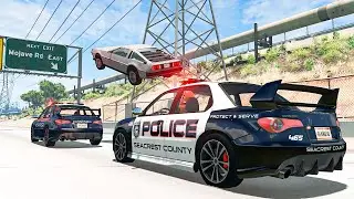 Police Car Chases #47 - BeamNG DRIVE | SmashChan