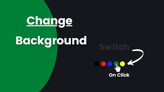 Javascript Button on Click Change background Color | Switch background