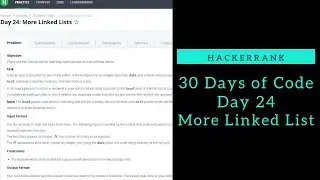 More Linked List || HackerRank || Remove Duplicate From Linked List || Day 24 || Python