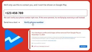 How to fix We can't verify your phone number right now. Try again later. Google Play Console