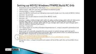 How to build FFmpeg part 1