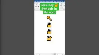 lock-key symbols in word 