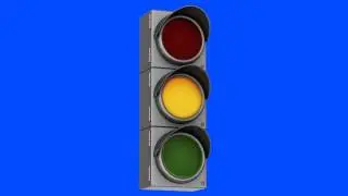 Traffic Light - Green Screen Animation