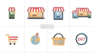 Flat Animated Icons Library | After Effects Template 11453830