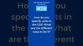 Different types of units in CSS | CSS Interview Questions and Answers Part - 28 #css #shorts