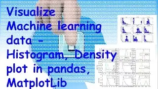 Visualize Machine learning data - Histogram, Density plot in pandas, MatplotLib