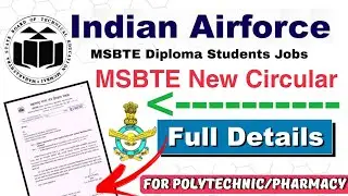 MSBTE Latest Updates MSBTE Diploma Jobs in Indian Airforce Msbte New Update