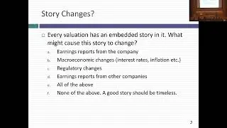 Session 14: Last loose end and story telling in valuation