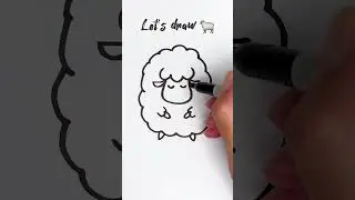 Baa baa Sheep easy drawing idea for kids #kids #kidsart #easydrawing #kidsvideo #sheep #howtodraw