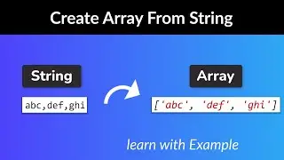 How to create array from comma separated string in javascript | create array from string javascript