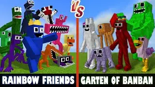 Rainbow Friends vs. Garten of Banban | Minecraft (REAL MATCH?)