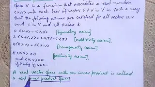 Concept Of Inner Product Space (With Examples) |Formula Foundation Usindh|