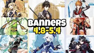 🔥NEW UPDATE!! Character Banner Roadmap for 4.8-5.4 Alongwith Reruns – Genshin Impact