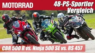 48-PS-Sportler im Vergleich: Honda CBR 500 R, Kawasaki Ninja 500 SE und Aprilia RS 457