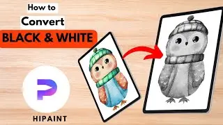 How to make an Image Black and white with Hipaint | Beginners Hipaint tutorial