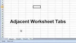 Excel 2007 - Selecting Multiple Worksheets