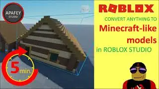 ▶ Make Minecraft-like objects in Roblox Studio 🏤 in 5 minutes with building system plugin 👌