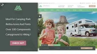 Camping Village - Campground Caravan & Tent Accommodation PSD | Themeforest Website Templates and