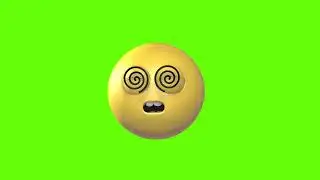 3D Spiral Eyes Emoji Loop Green Screen Animation | Royalty-Free  | face emoji