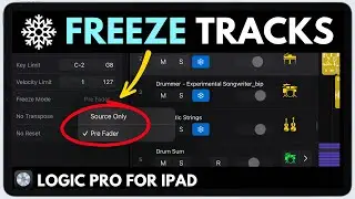 How to FREEZE TRACKS in Logic Pro for iPad