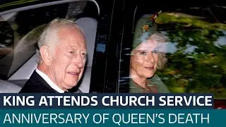 King attends church service to mark second anniversary of Queen Elizabeth's death | ITV News