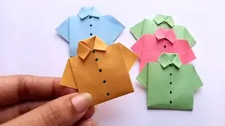 How to Make Paper Shirt /DIY Origami Paper Crafts/Origami Paper Shirt Tutorial