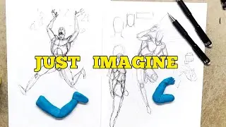 Drawing Comic Book Superhero Poses From Your Imagination