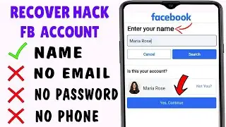 How to Recover Hacked Facebook Account Without Email and Password 2024 || Facebook Account Recovery