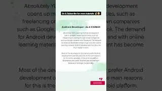 Android Developer As a Career : Good option or not?? #androiddeveloper #androiddevelopertutorials