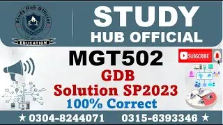 MGT502 GDB 1 Solution Spring 2023, MGT502 GDB Solution  2023, MGT502 GDB Solution, MGT502 GDB,