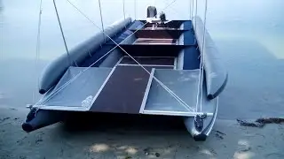 Трап для надувного катамарана | Inflatable catamaran gangway TRAVEL XXL BOATHOUSE