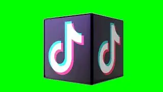 Green screen Footage | Tiktok 3D Logo Animation Loop