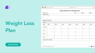 Weight Loss Plan Template