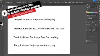 How To Change Text Case in Adobe Illustrator