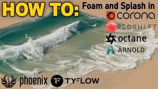 Render Phoenix FD Foam And Splash In Corona, Redshift, Octane, Arnold Etc | 3ds Max, TyFlow