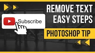 How to remove text from an image....Easy steps