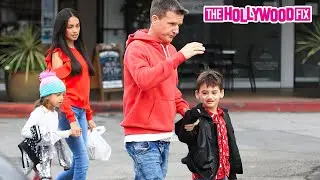 Rob Dyrdek & His Stunning Wife Bryiana Take The Kids Out To Lunch At Beverly Glen Deli In L.A.