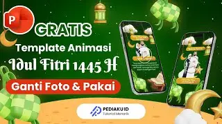 FREE | GRATIS TEMPLATE PPT VIDEO ANIMASI 3D UCAPAN IDUL FITRI (1445 H) 2024