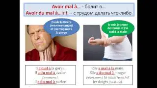 Уроки французского #67: Выражения  avoir mal à qch  и  avoir du mal à faire qch   Лексика!