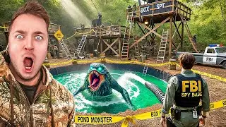 THE FBI HAS TAKEN OVER OUR POND! (POND MONSTER INVESTIGATION) - Box Fort Cardboard Crafts