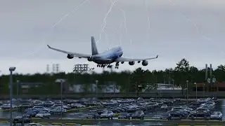 Boeing 747 Takes Off in A Thunderstorm| XP11