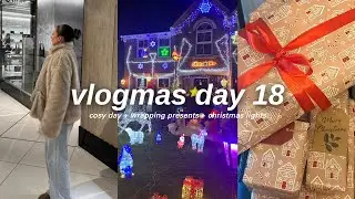 A FESTIVE EVENING: gift wrapping + christmas lights + mukbang + more VLOGMAS DAY 18