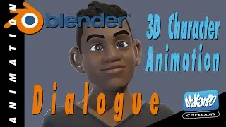 3D Character Animation Dialogue - Lip Sync Progression Shot in Blender