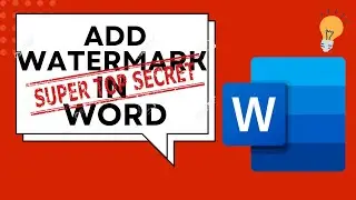 How to Add Watermark in Word Document | How to Insert Watermark in MS Word (Picture & Text)