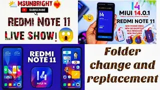 Redmi note 11 folder change and replacement live show!? 🔥😱💥